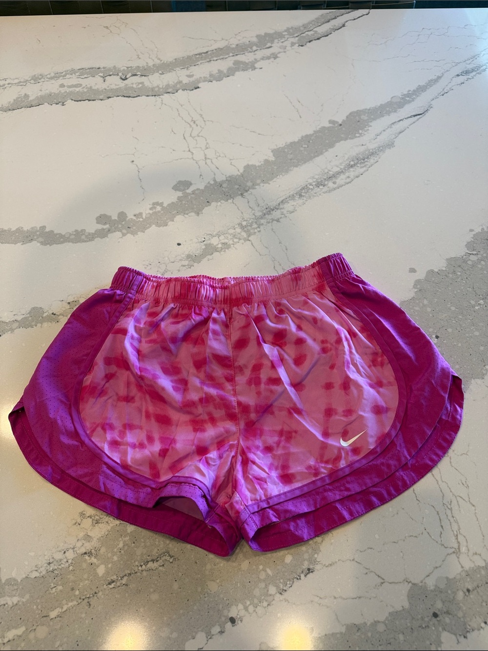 Nike Women's DRI-FIT Tempo Pink Tie-Dye Running Shorts